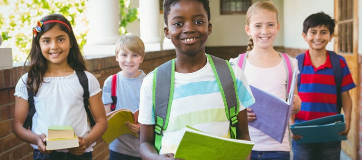 group of school kids