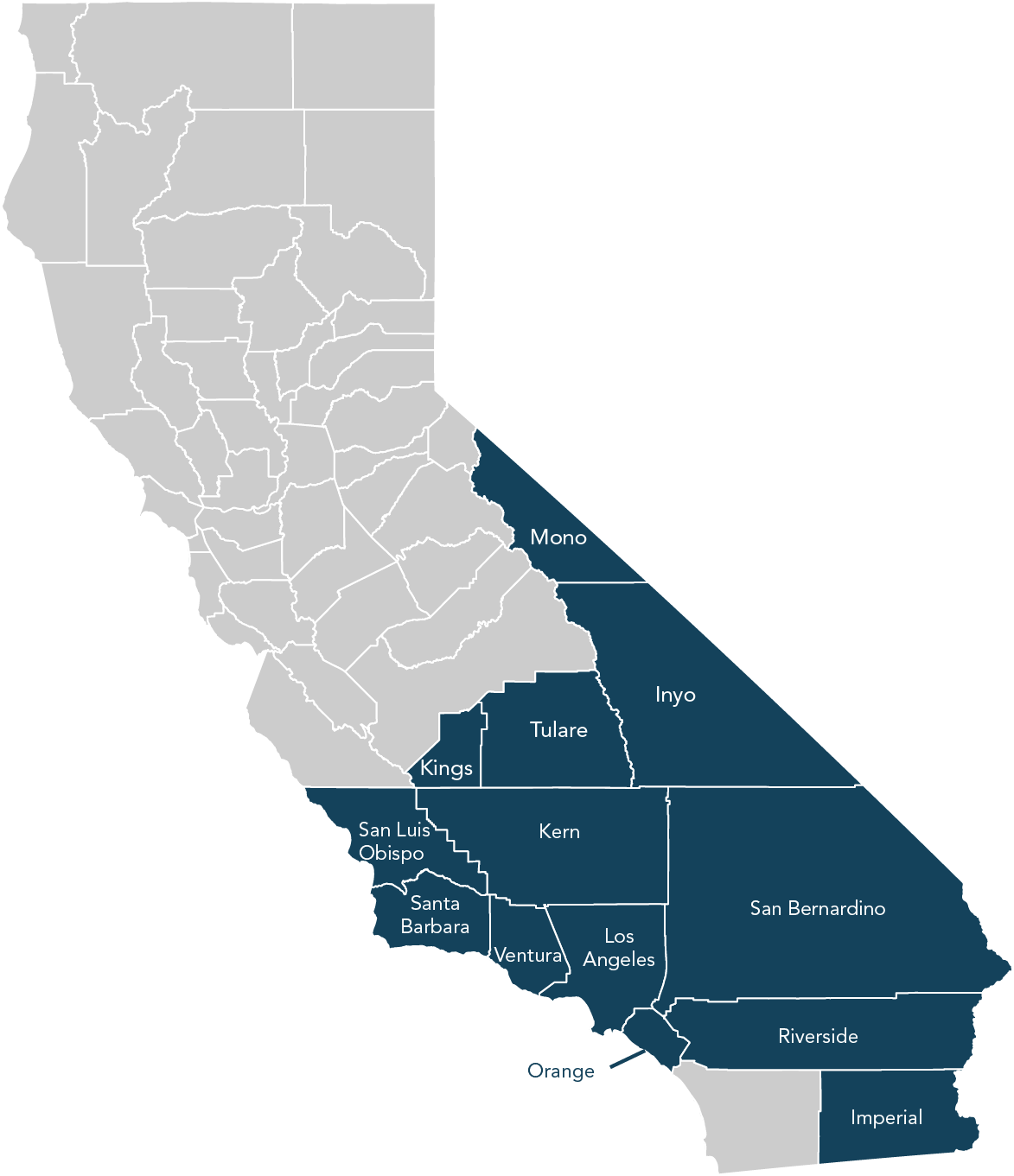 Map of SoCalREN counties